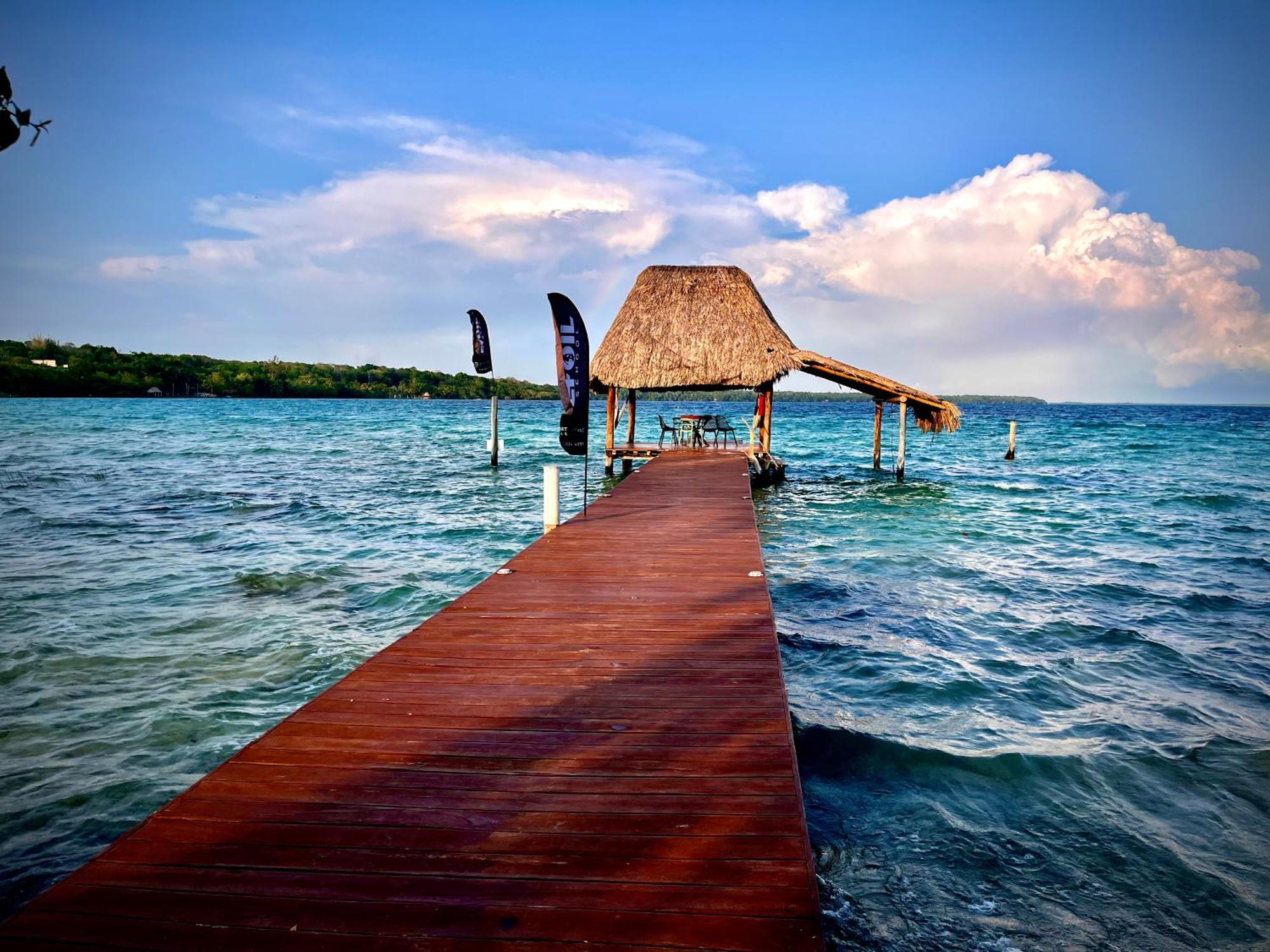 Cabana Con Muelle Privado En La Laguna De Бакалар Екстер'єр фото