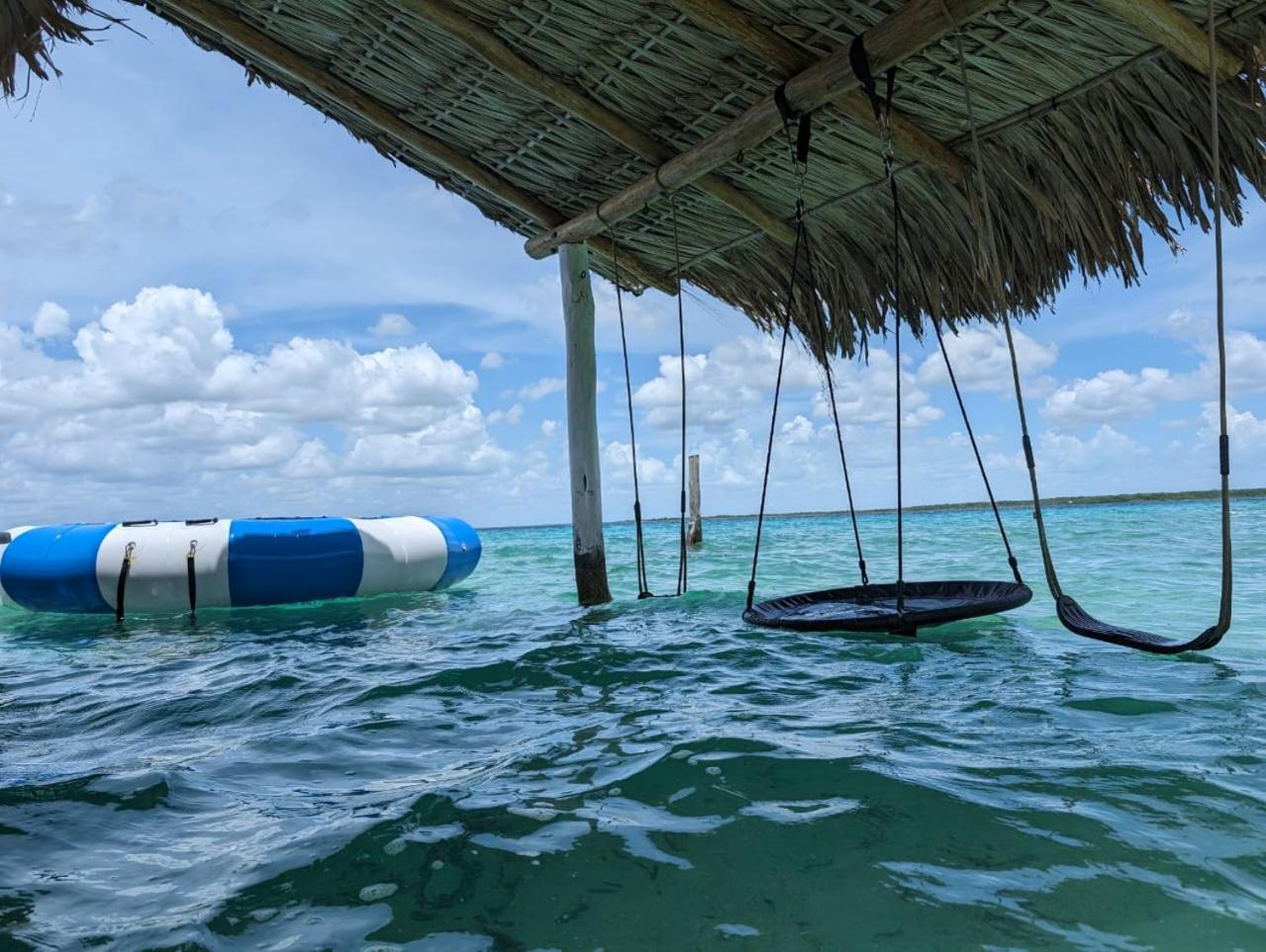 Cabana Con Muelle Privado En La Laguna De Бакалар Екстер'єр фото